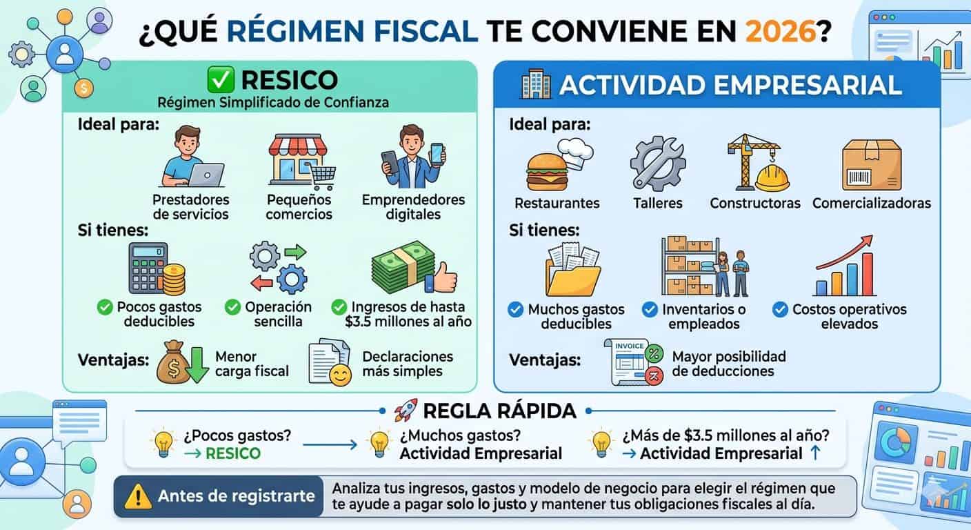QUÉ RÉGIMEN FISCAL TE CONVIENE EN 2026 QUÉ RÉGIMEN FISCAL TE CONVIENE EN 2026